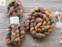 Load image into Gallery viewer, Autumn Leaves Polwarth Linen Combed Top