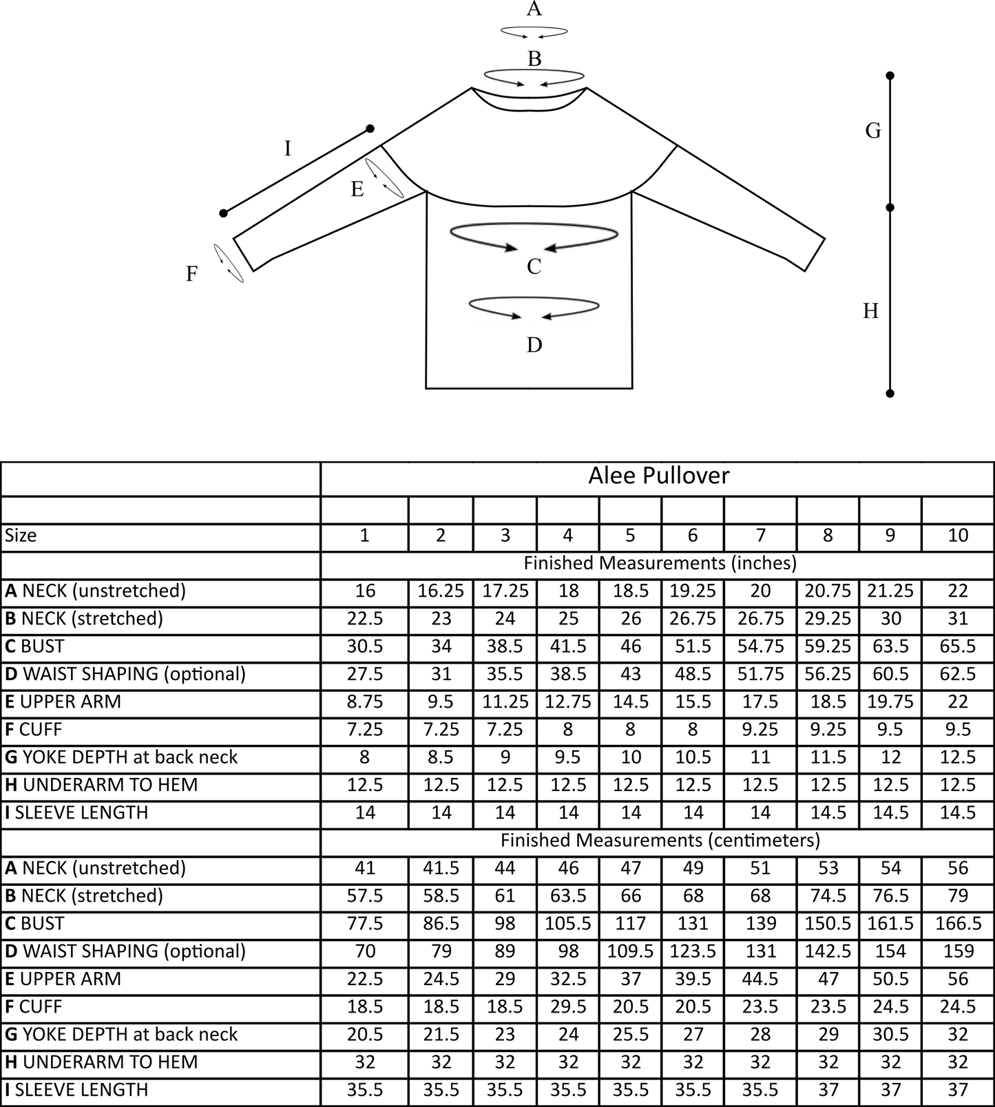 Alee Pullover Sport / DK Weight Knitting Pattern