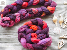 Load image into Gallery viewer, Fox Fire Rambouillet Mulberry Silk Combed Top