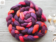 Load image into Gallery viewer, Fox Fire Rambouillet Mulberry Silk Combed Top