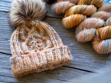 Load image into Gallery viewer, Haystack Hat Aran and Lace Knitting Pattern