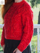 Load image into Gallery viewer, Kittiwake Cabled Pullover Aran Weight Knitting Pattern