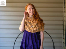 Load image into Gallery viewer, Seaside Shoulder Poncho Super Bulky Knitting Pattern
