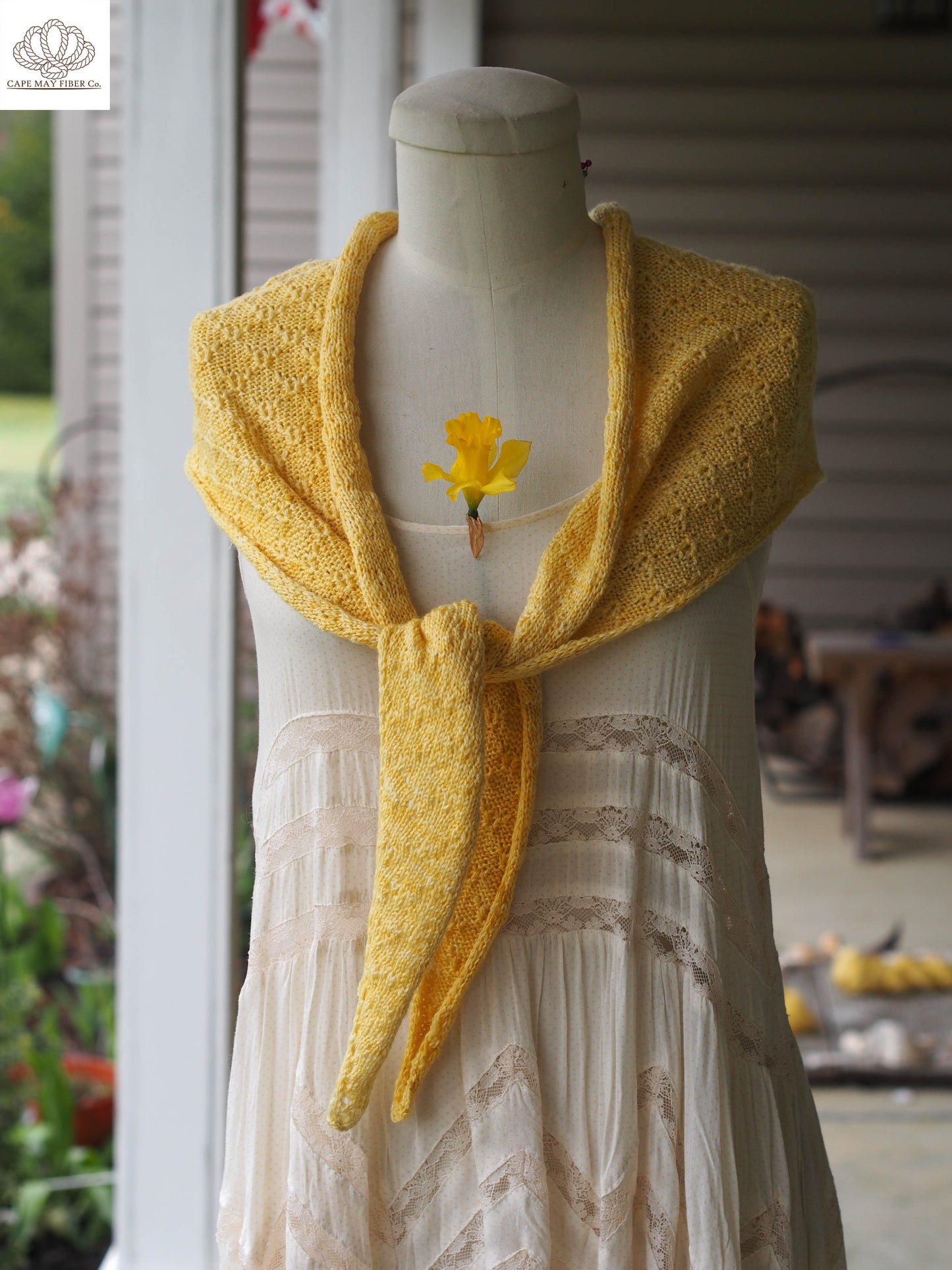 Sea Thrift Scarf Fingering Weight Knitting Pattern