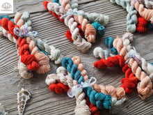 Load image into Gallery viewer, Vacay Rhythm Sparkle Sock Mini Skein Set of 5