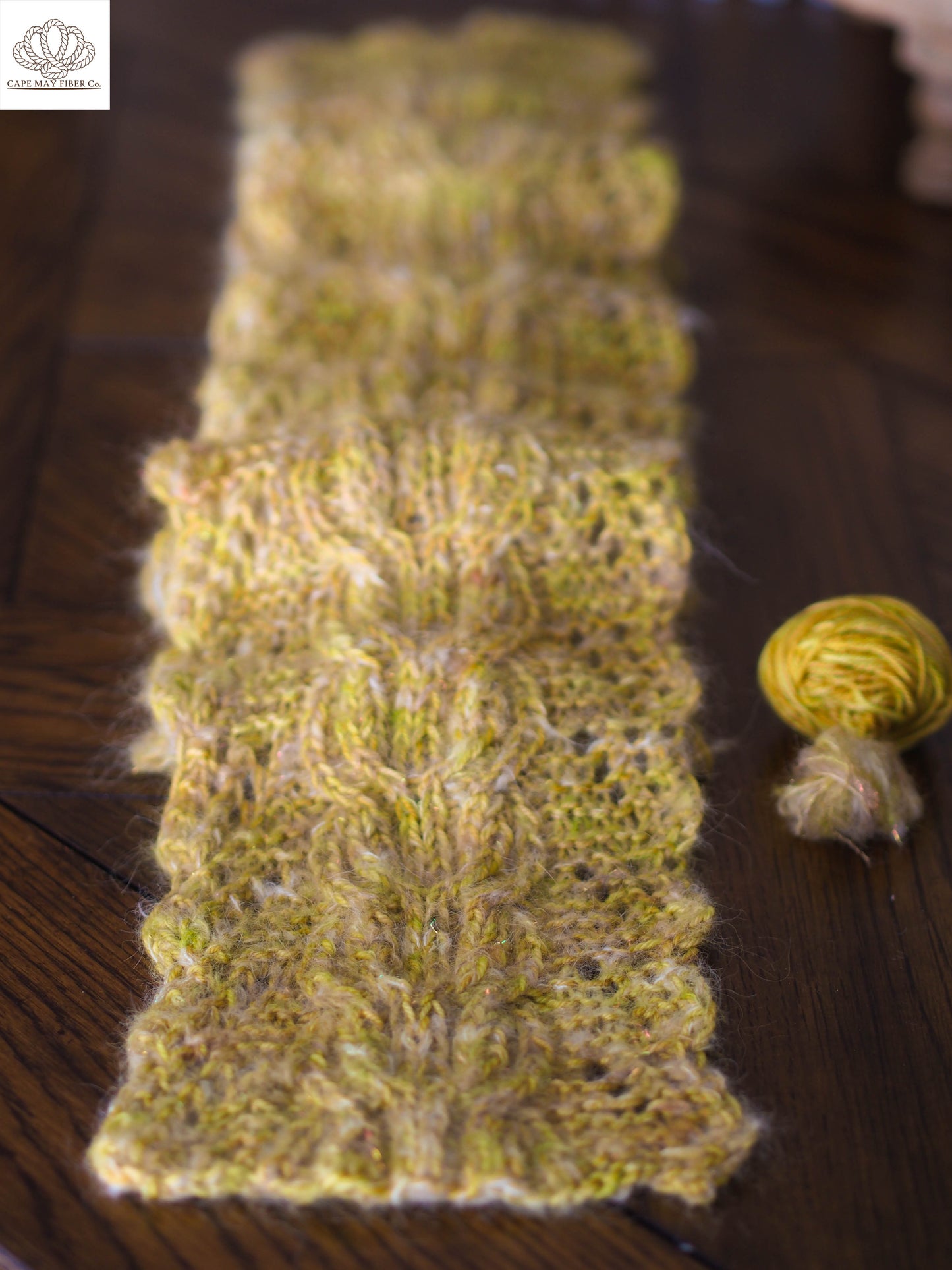 Wishbone Scarf Sport Weight Hand Knitting Pattern