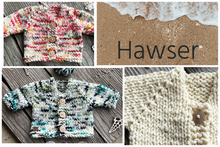 Load image into Gallery viewer, Hawser Baby Cardi Super Bulky Weight Knitting Pattern