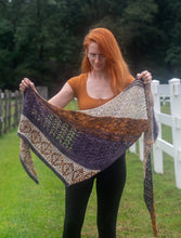 Load image into Gallery viewer, Autumn Crunch Shawl DK Weight Hand Knitting Pattern