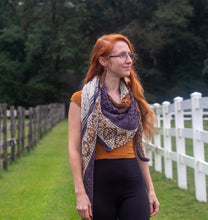 Load image into Gallery viewer, Autumn Crunch Shawl DK Weight Hand Knitting Pattern