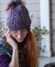 Load image into Gallery viewer, Cape Mae Hat Lace and Fingering Weight Knitting Pattern
