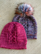 Load image into Gallery viewer, Cape Mae Hat Lace and Fingering Weight Knitting Pattern