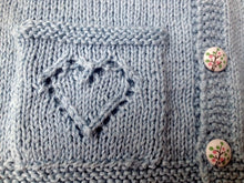 Load image into Gallery viewer, Sweetheart Baby Cardigan Knitting Pattern Fingering Weight