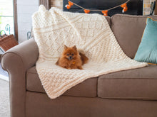 Load image into Gallery viewer, Sailor's Throw Knitting Pattern Super Bulky Weight