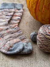Load image into Gallery viewer, Slip Into Fall Toe Up Knit Sock Pattern