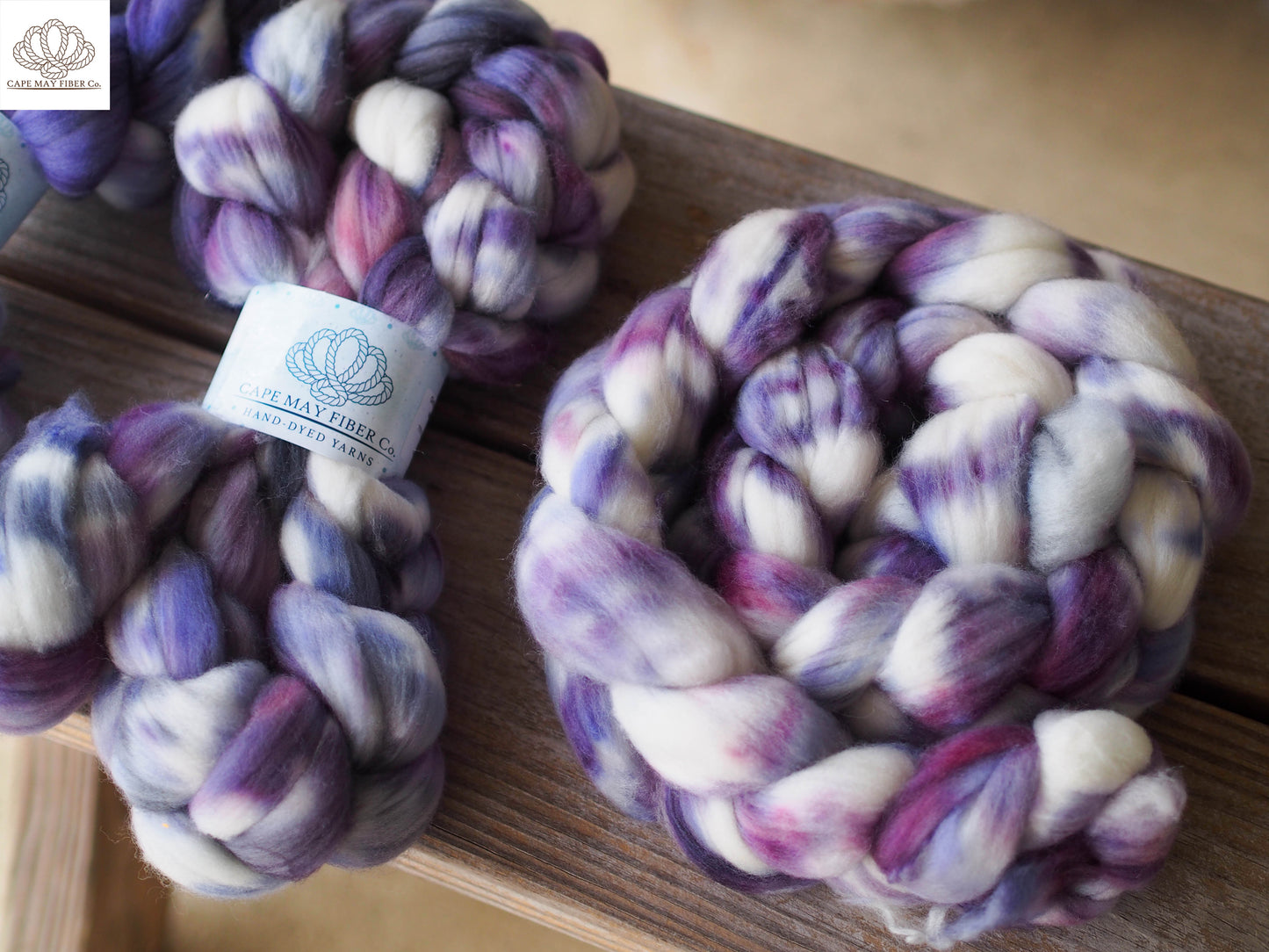 Girls in white dresses with blue satin sashes Merino Cashmere Combed Top