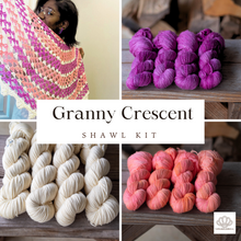 Load image into Gallery viewer, Granny Crescent Shawl Fingering Weight Kit
