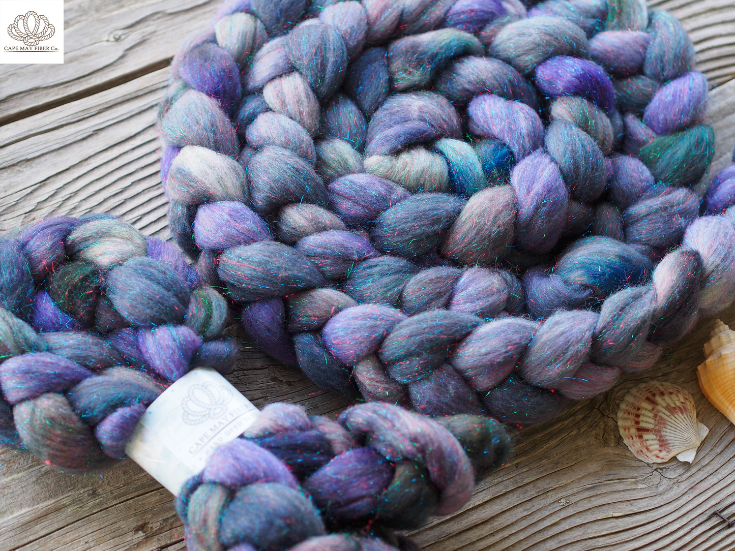 Wild Geese That Fly With the Moon on Their Wings Merino and Glitter Combed Top- 4 oz