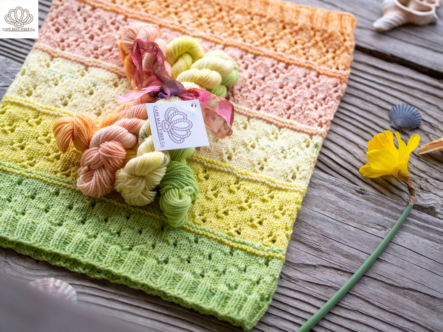 Lacy Sampler Cowl Fingering Weight Pattern