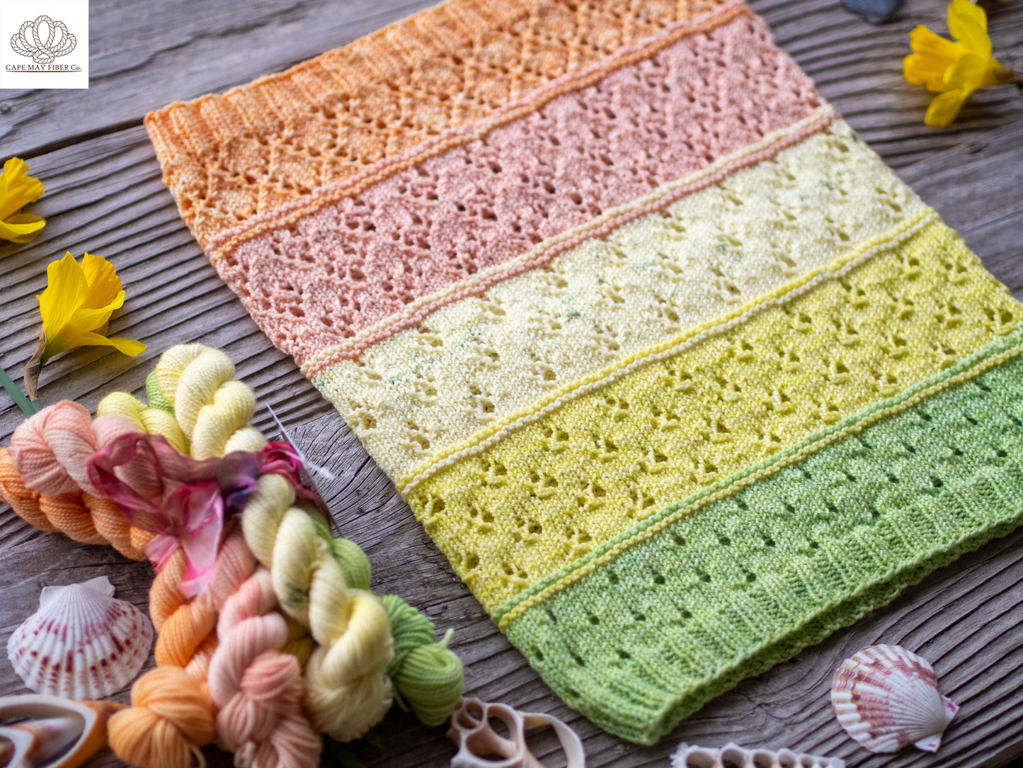 Lacy Sampler Cowl Fingering Weight Pattern