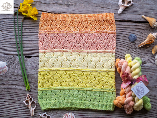 Lacy Sampler Cowl Fingering Weight Pattern