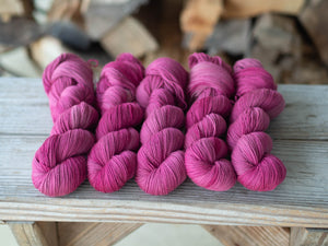 Alkanet and Cochineal Naturally Dyed Sock