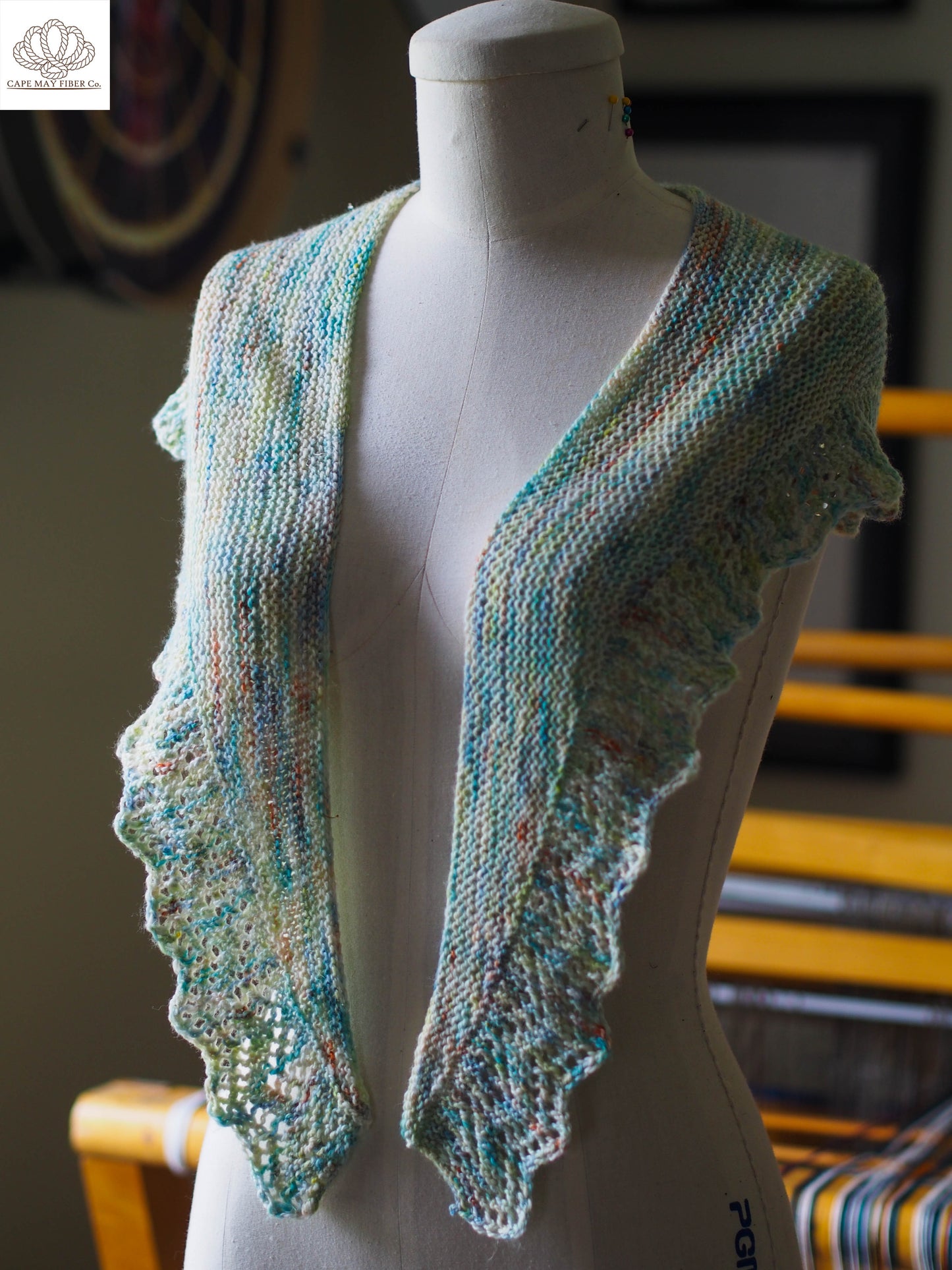Atlantis Scarf Hand Knitting Pattern Fingering Weight