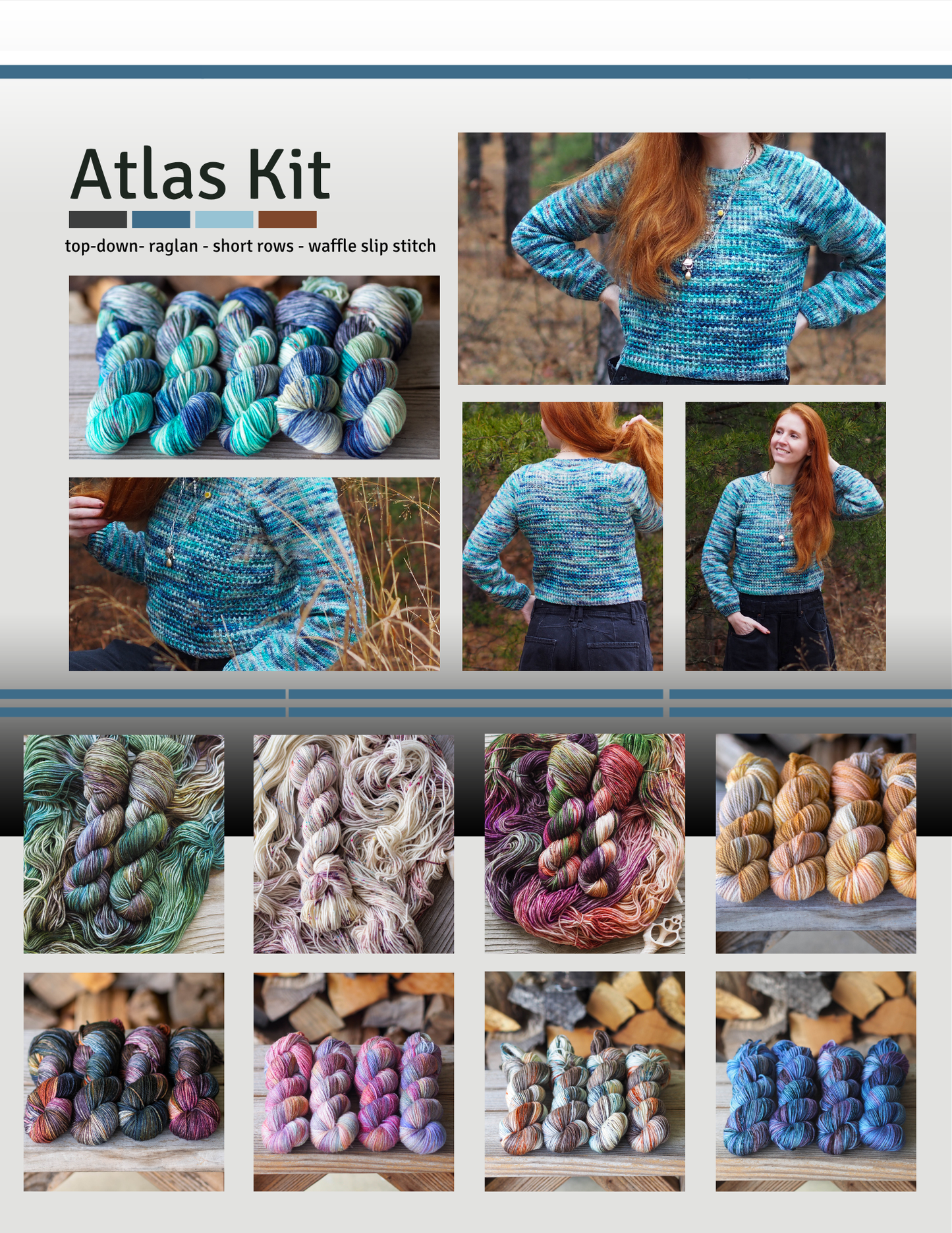 Atlas Raglan Pullover DK Weight Knitting Kit