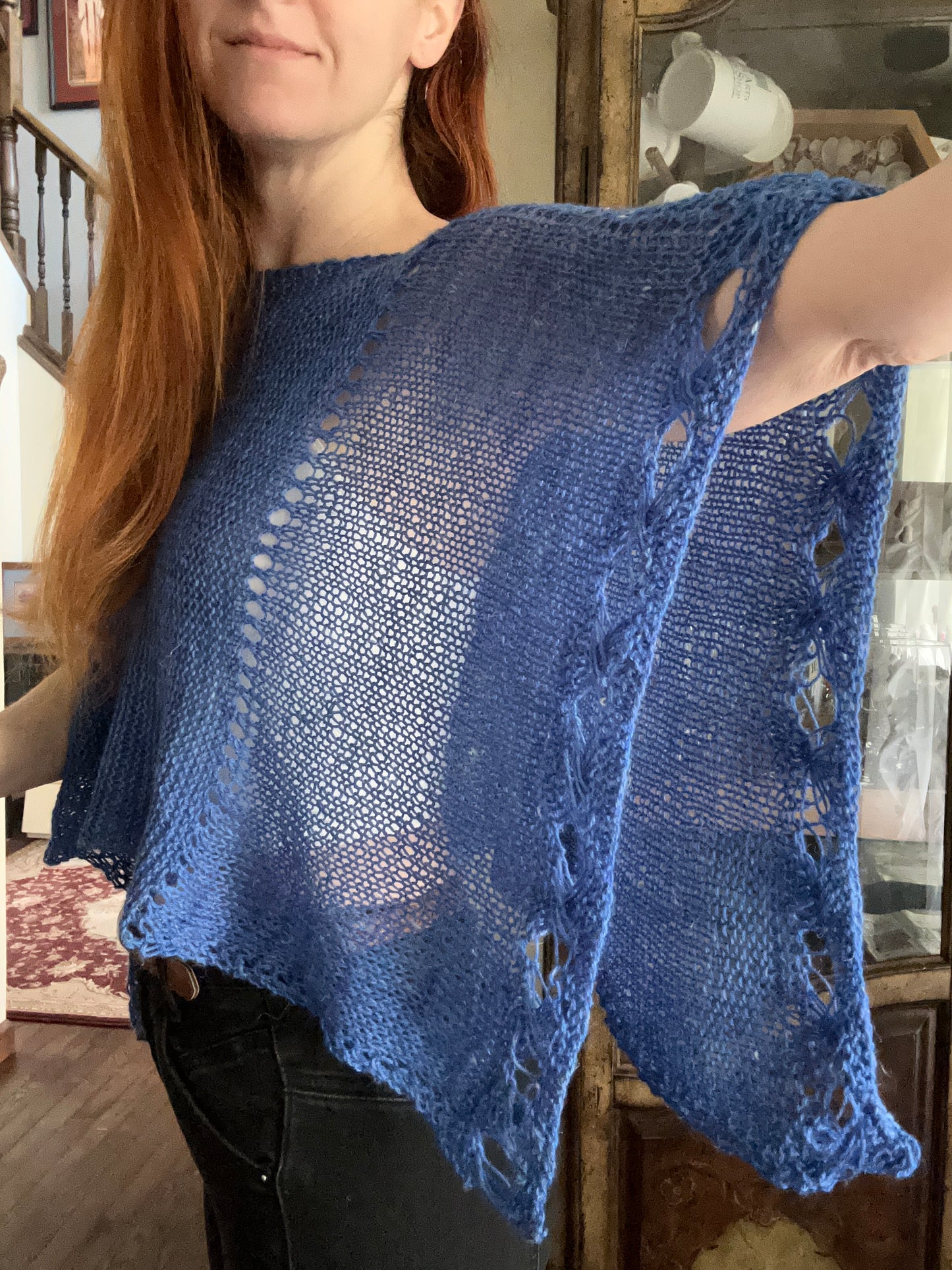 Beachycomber Top or Poncho Fingering Weight Knitting Pattern