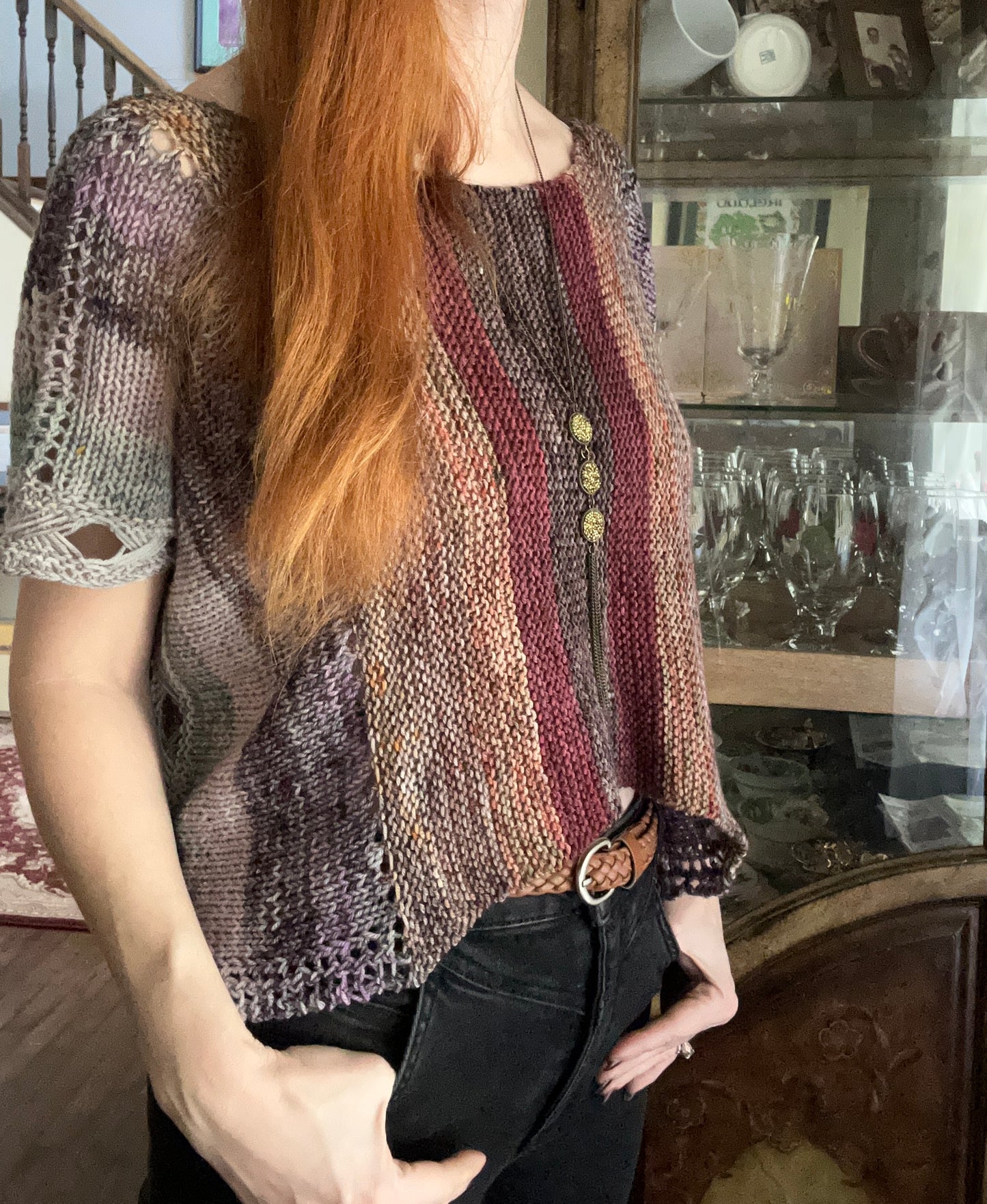 Beachycomber Top or Poncho Fingering Weight Knitting Pattern