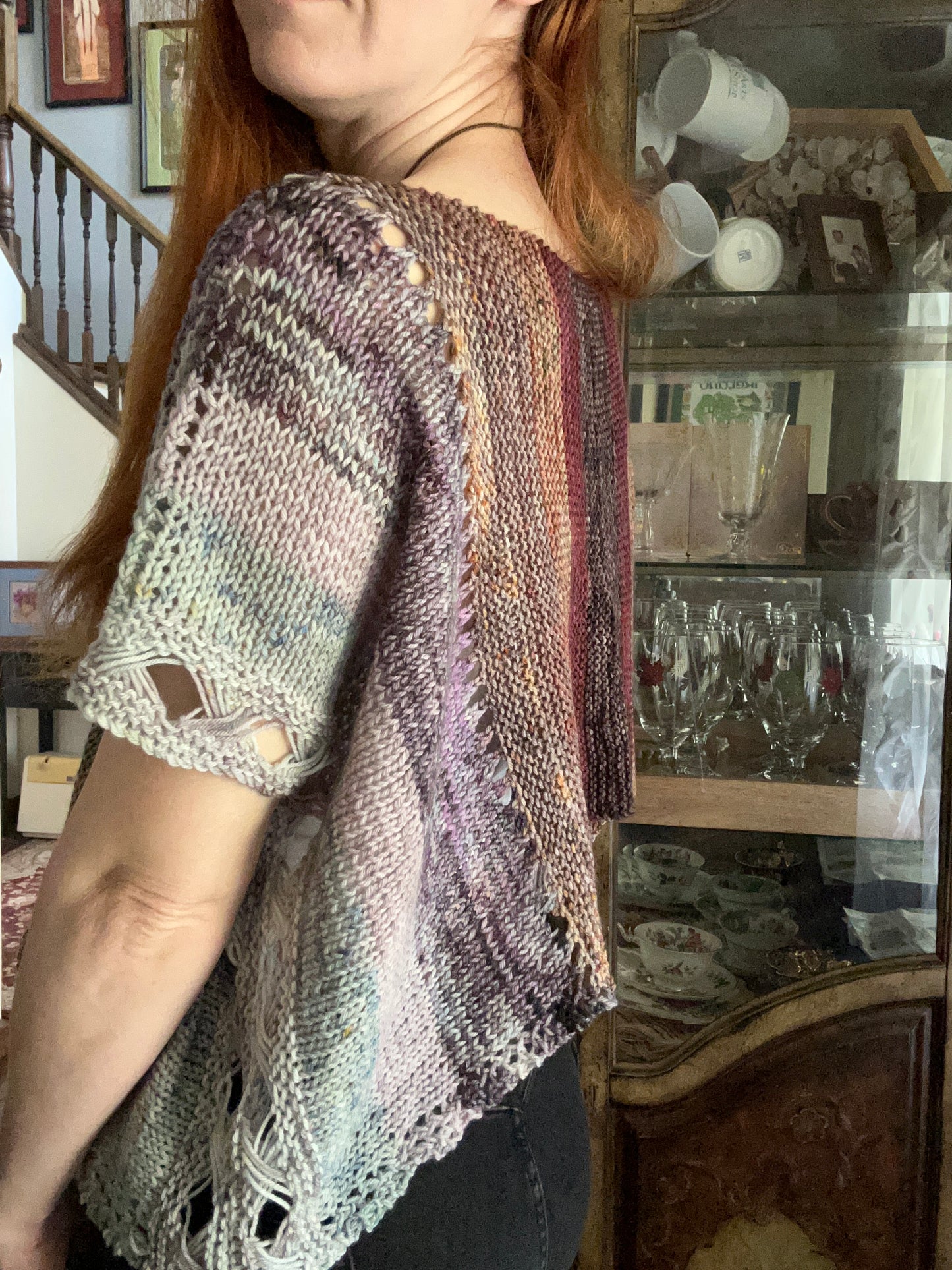 Beachycomber Top or Poncho Fingering Weight Knitting Pattern