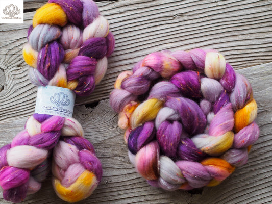 Berry Crumble Tweed Polwarth Blend Combed Top