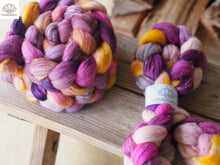 Load image into Gallery viewer, Berry Crumble Tweed Polwarth Blend Combed Top
