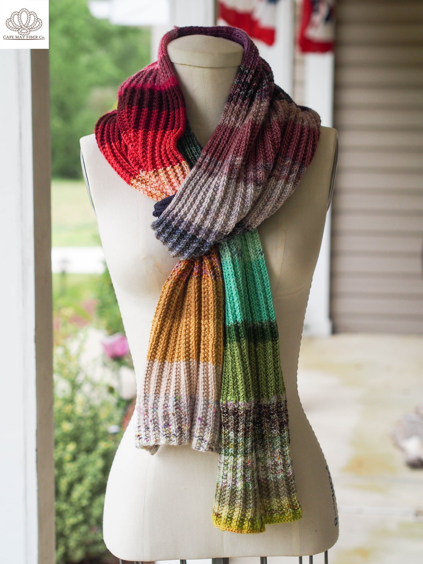 Mistake Rib Scarf Fingering or DK Weight Knitting Pattern