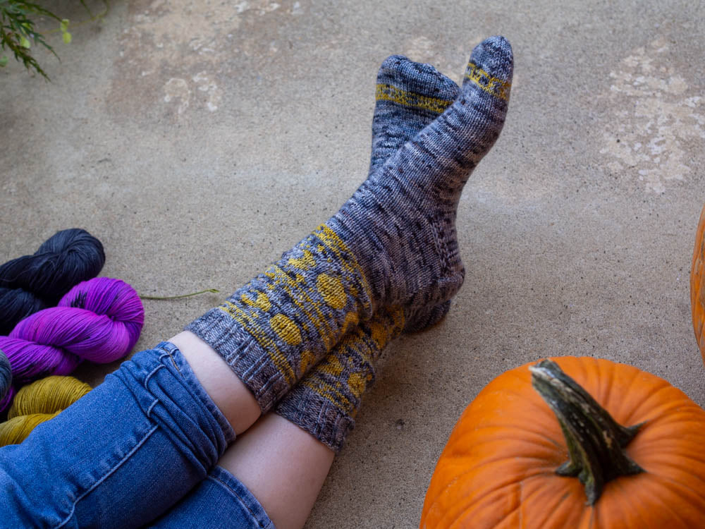 Broom Riding Socks Fingering Sock Knitting Pattern