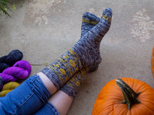 Broom Riding Socks Fingering Sock Knitting Pattern