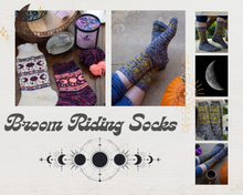 Load image into Gallery viewer, Broom Riding Socks Fingering Sock Knitting Pattern
