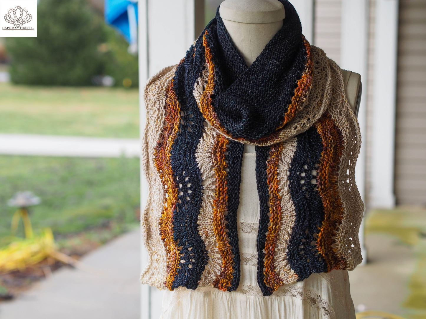 Cladach Scarf Sport or DK Weight Knitting Pattern