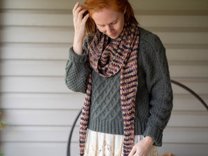Clove Hitch Scarf Sport or DK Weight Knitting Pattern