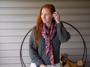Clove Hitch Scarf Sport or DK Weight Knitting Pattern