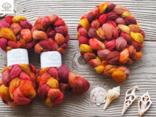 Load image into Gallery viewer, Crisp Apple Strudel BFL and Mohair Combed Top
