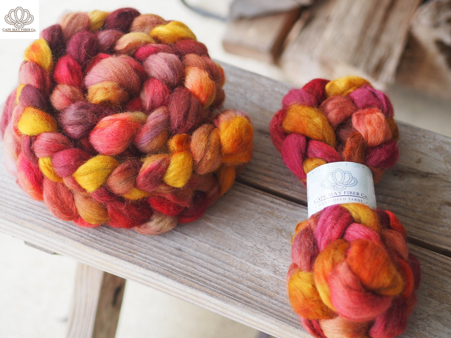 Crisp Apple Strudel BFL and Mohair Combed Top