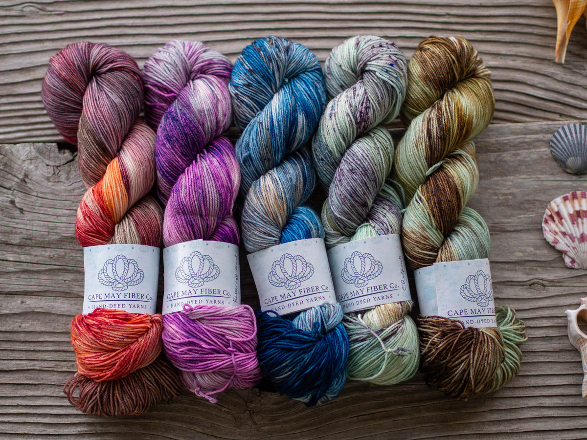 Five Skein Fade Fingering Weight- Set 4 – Cape May Fiber