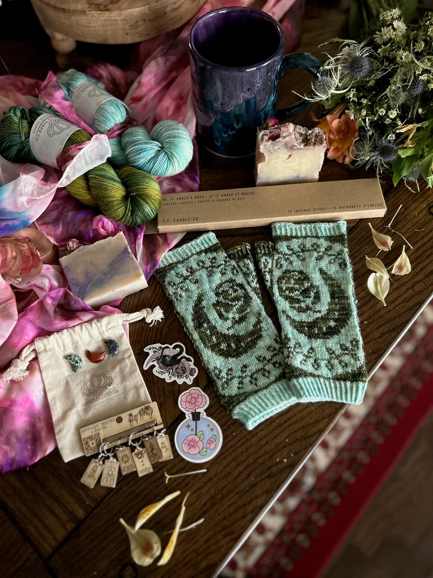 Flower Moon Mitt Fingering Weight Kit