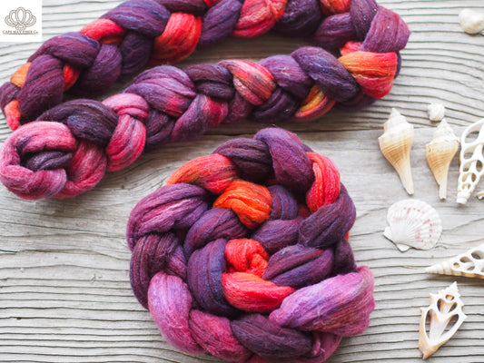 Fox Fire Rambouillet Mulberry Silk Combed Top