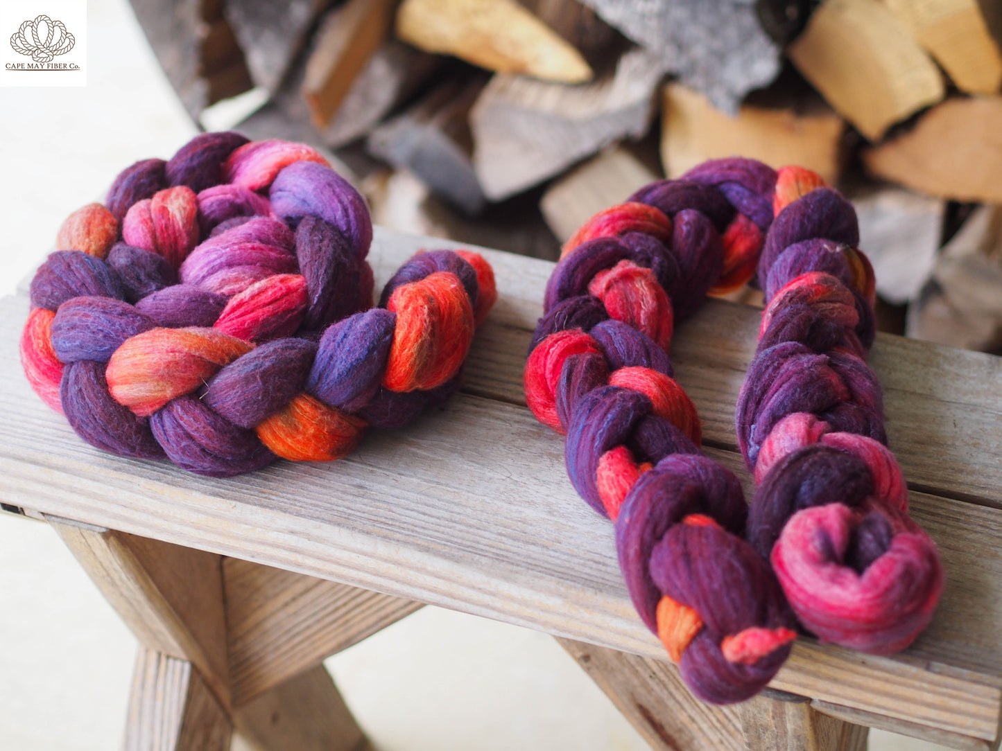 Fox Fire Rambouillet Mulberry Silk Combed Top