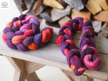 Load image into Gallery viewer, Fox Fire Rambouillet Mulberry Silk Combed Top
