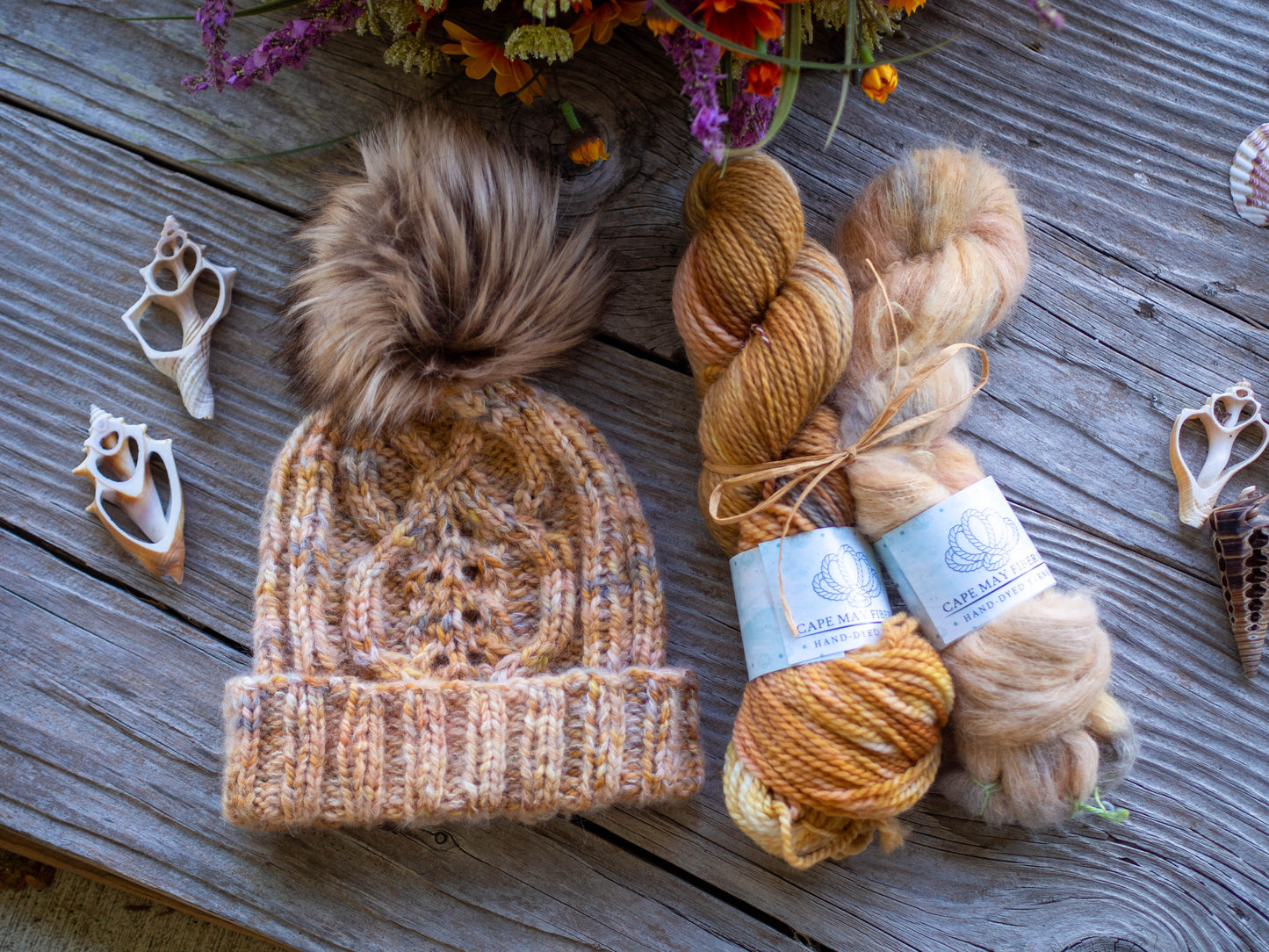 Haystack Hat Aran and Lace Knitting Pattern