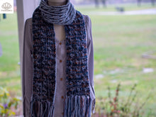 Load image into Gallery viewer, Hook Line Sinker Brioche Scarf Aran Weight Knitting Pattern
