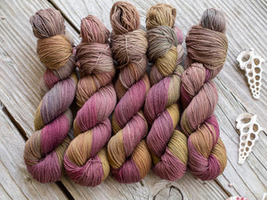 Iron, Lac and old fustic Naturally Dyed Sock