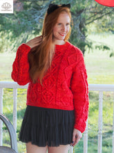 Load image into Gallery viewer, Kittiwake Cabled Pullover Aran Weight Knitting Pattern
